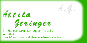 attila geringer business card